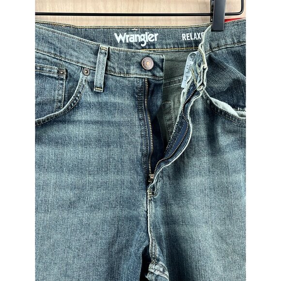 Wrangler Mens Jeans Relaxed Fit 32x34 Blue Denim - Picture 4 of 9